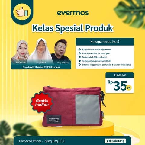 Thobach official - Thobach official - Kelas Spesial Produk Free Thobach Sling Bag DICE