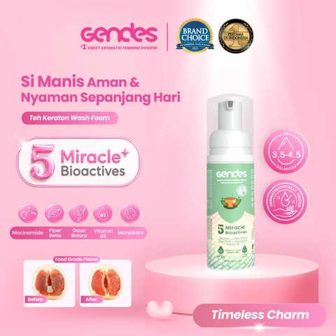 GENDES - Gendes Sweet Aromatic Feminine Care Wash Foam Teh Keraton 5 Miracle Bioactives
