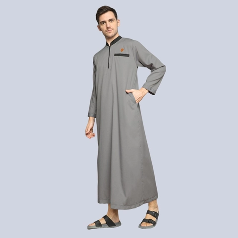 Kawan Muslim - Jubah Gamis Pria Jubbah Baju Jubah Muslim Polos Dewasa Lengan Panjang Original
