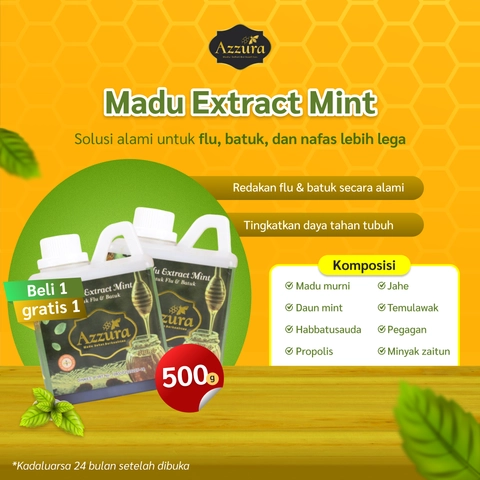 Madu Azzura - Extract Mint 500gr (Buy 1 Get 1)