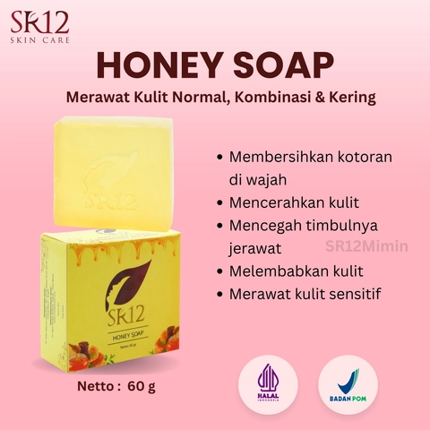 SR12 Mimin - SR12 Honey Soap Merawat Kulit Kering Dan Sensitif Dengan Kandungan Madu