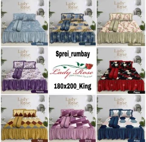 Dylan 19 [TA] - Sprei Rumbai Lady Rose Prime 180x200x30