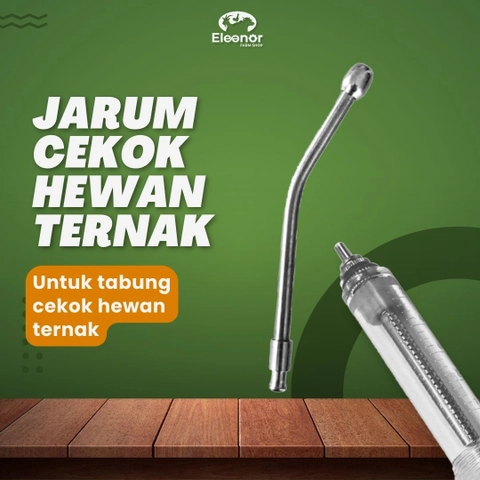 Eleanor Farm Shop - Jarum Alat Cekok Loloh Sapi kambing Domba Babi Needle Drencher Stainless Steel