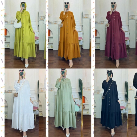 Khisna collection - Gamis new FANIA dress rempem bawah