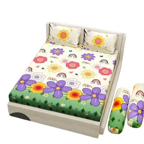 Galeripuko - Sprei Katun Premium Motif Doodle Flow Green
