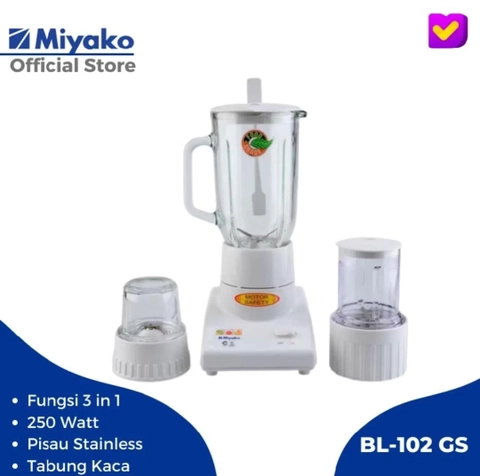 Rizki Electronics - MIYAKO BLENDER BL 102 GS BLENDER KACA