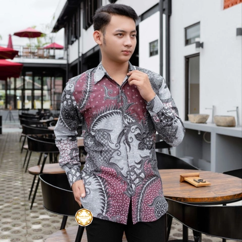 Rambe Batik Indonesia - Kemeja Batik New Slimfit Tebal Halus dan Tidak Luntur A5