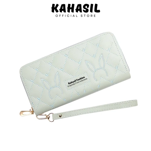 KAHASIL - Dompet Lipat Wanita Panjang Bahan Kulit PU Leather KHDP45