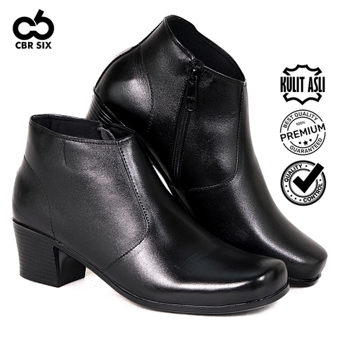 CBR Six - CBR SIX Sepatu Wanita PDH Boots Formal Kulit Asli Big Size UCC003