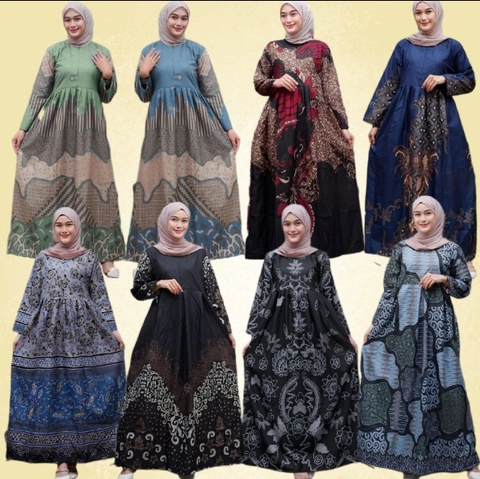 Kois Batik - Gamis wanita batik banyak varian sangat nyman dipakai maxi