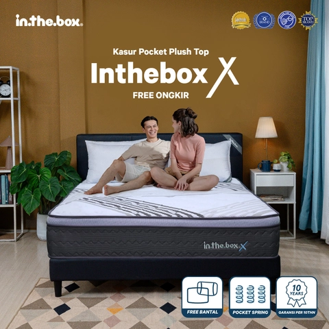 INTHEBOX - Kasur Spring Bed Inthebox X Ukuran 90x200 (Single) F388X2-PP1B-090NTR