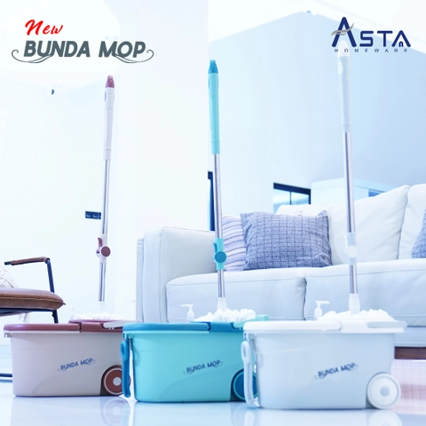 Asta Alat Pel Lantai Praktis Putar Spin Mop Bunda Mop Roda Besar Ember Tebal Premium