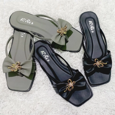 Rilis - Sandal Flat Wanita Ribbon Strap (Rilis 05)