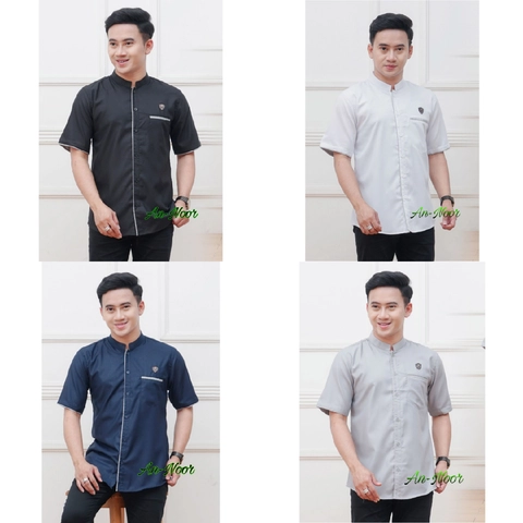 Batik Alfin - Baju koko pria dewasa Lengan pendek series terbaru motif an-Nor bagus banget