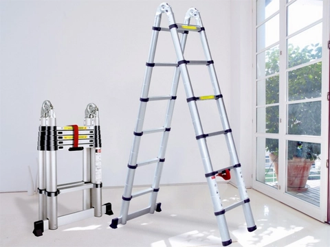 Liveo - Tangga Double Magic Telescopic Liveo LV-225 / Tangga Lipat Aluminium