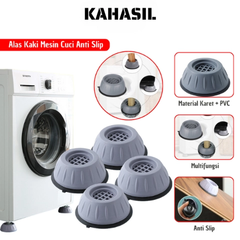 KAHASIL - Alas Tatakan Pelindung Kaki Meja Mesin Cuci Kulkas Anti Slip Dan Getaran Bahan Karet