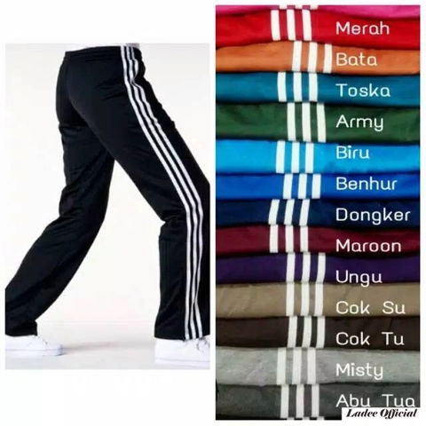 Ladee Official - Celana Panjang Salur Pria Wanita // Celana Panjang Salur Unisex