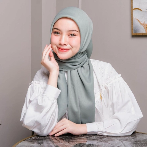 Ansania - Ansania Premium Scarf - Elina Glamour Glitter Laser Cut - Hijab Kerudung Segiempat with Pouch