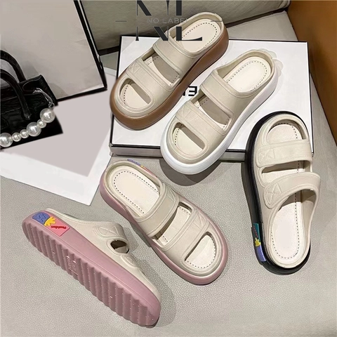 NO LABEL - Sandal Wanita Wedges Slip on Jelly Korean Style (NL 15)