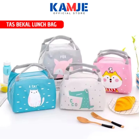 KAMJE Tas Bekal Lunch Bag Tempat Penyimpanan Makanan Anak Sekolah Karakter KMJ248
