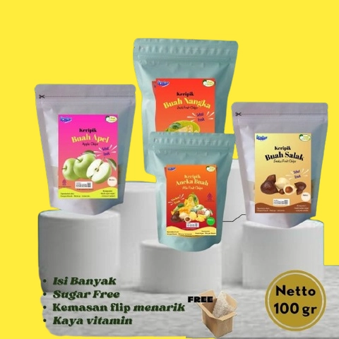 Pusat Oleh Oleh Malang - Snack Keripik Buah Sugar Free 100gram