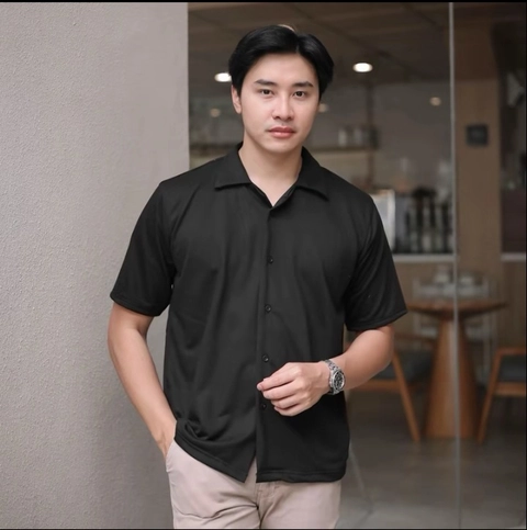 MR DEE - Kemeja kerah vintage black