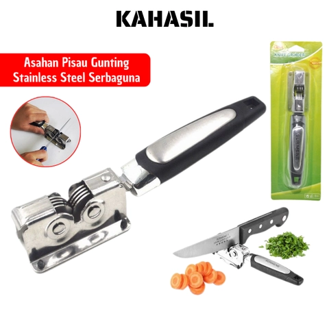 KAHASIL - Asahan Pengasah Pisau Gunting Knife Grinder Sharpener Surmene Stainless Steel Serbaguna