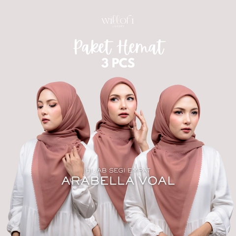 Willofi Official Store - Hijab Segi Empat Voal Lasercut Paris Premium Anti UV