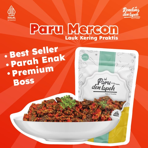 Rendang Den Lapeh - Paru Mercon Pedas Paru Sapi Oseng Balado Premium Halal