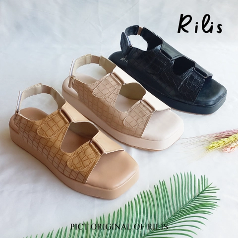 Rilis - Sandal Wanita Alice Platfoam Croco (Rilis 13)