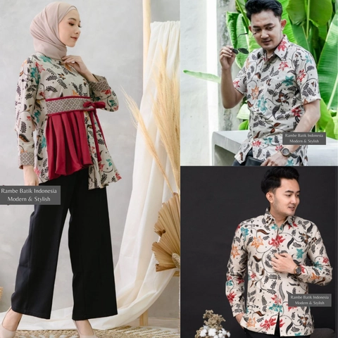 Rambe Batik Indonesia - Batik Couple Fenomenal Atasan Ayunda Blouse - Bisa Beli Pisah