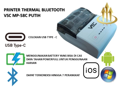 TWINS STATIONERY - PRINTER THERMAL BLUETOOTH 58 MM