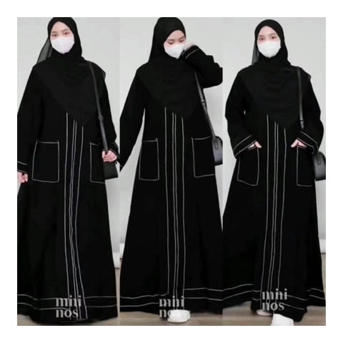 Khisna collection - Abaya wanita mini nos kekinian no hijab free Bros dagu random