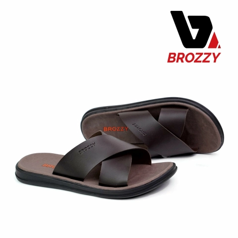 Brozzy - Brozzy Sandal Selop Pria B-05 Sendal Kulit Pria
