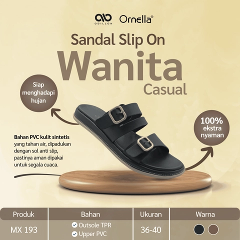 Odillon - Ornella - MX 193 / Sandal Slip On Wanita Casual