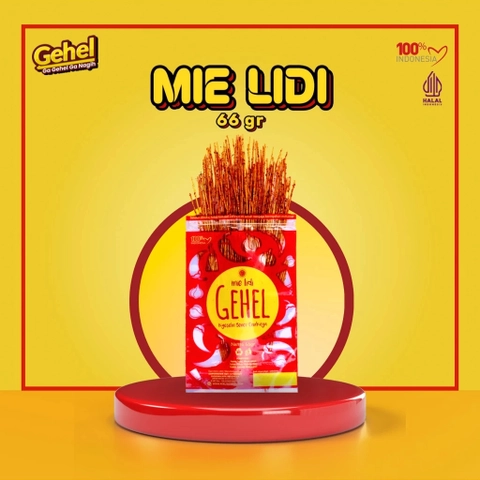 Gehel Snack - Mie Lidi 66gr - Makanan Ringan