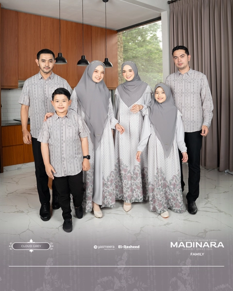 Yasmeera Official - SARIMBIT 2026 MADINARA SERIES WARNA CLOUD GRAY