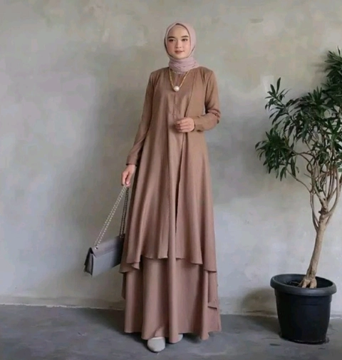 Bursanekashop - Raina maxy gamis kekinian / dress muslimah / gamis lebaran / gamis premium
