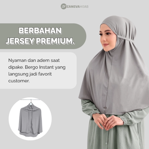 Zaneva Hijab - Hijab Instant Bergo Basic Jersey Premium