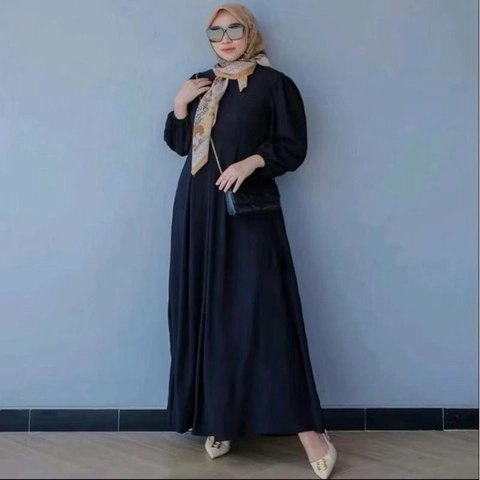MEQA DAILY - MEQA DAILY - Gamis Karin Elegan Adem Dress Wanita Hyget Super