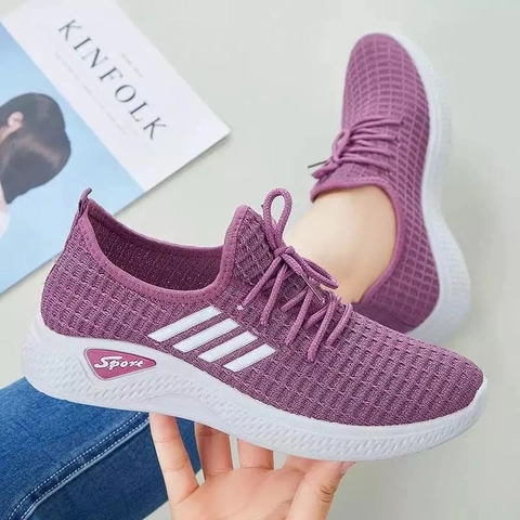 Koekita - Sepatu Kets Sneakers Wanita Import New Trendy 2022 Motif Garis K002
