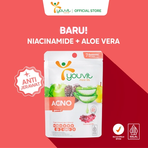 Youvit - Youvit AcNO dengan Niacinamide - Aloe Vera untuk Jerawat