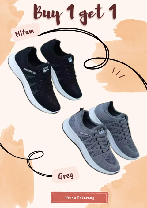 Koekita - Buy 1 Get 1 Sepatu Kets Sneakers Sport Pria Fashion RW-001