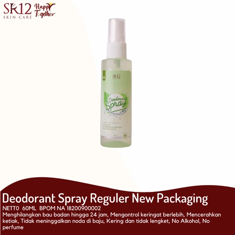 Deodorant Spray Reguler SR12 Menahan Bau Badan Menahan Keringat Berlebih Non Parfum