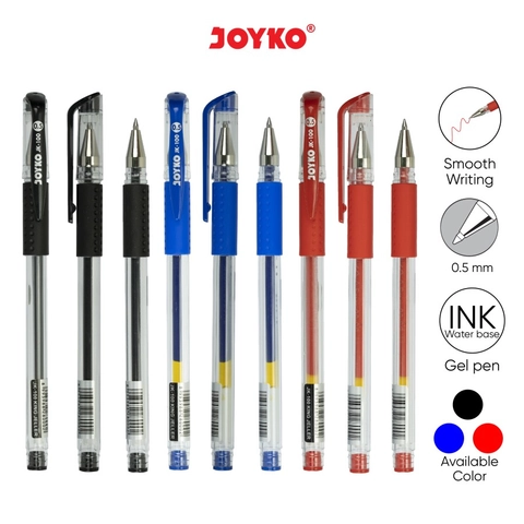 Bintang Terang ATK - Pulpen JK100 / Pen Joyko JK-100 Hitam/Biru/Merah (1 Pack isi 12 Pcs)
