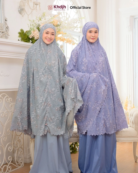 KhadijahLabel - Mukena Traveling Mukena Parasut Mukena Premium Jumbo Motif 2 in 1 Viella