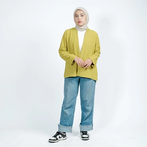 Sseolshop - Disha Cardigan Wanita Crinkle
