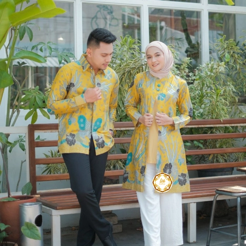 Rambe Batik Indonesia - Batik Couple Tiara A Bisa Beli Pisah Bahan Katun Primisma