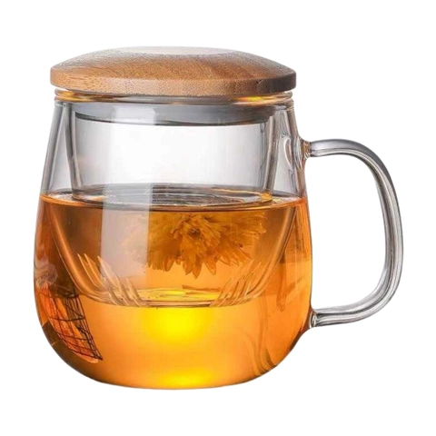 RUMAH RAYA - (PO) Gelas Cangkir Teh Cup Mug 420ml with Infuser Filter - C225