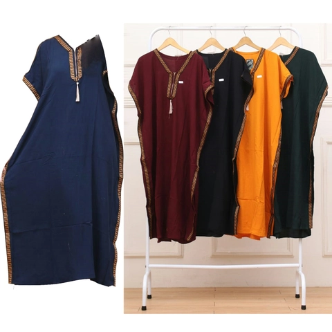 Amha Collection - DASTER KAFTAN POLOS WANITA RAYON DEWASA